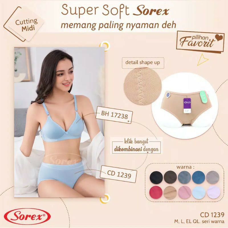 gos  SOREX Celana Dalam Sorex Super Soft 1239 CD Basic 1257 Celana Dalam Wanita Sorex Supersoft