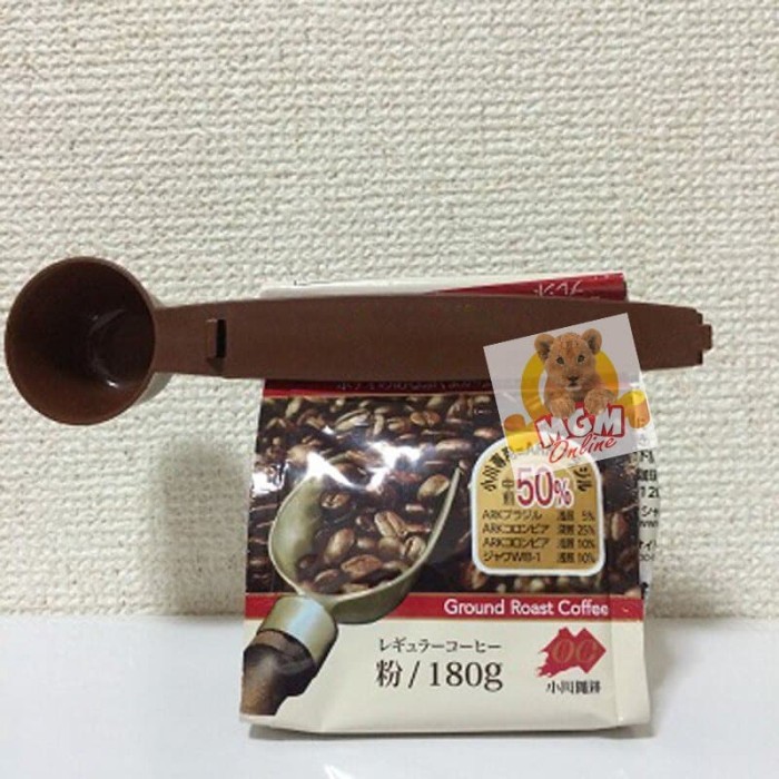 FOOD CLIP Sendok takar kopi dengan clip coffee measuring spoon 2in1