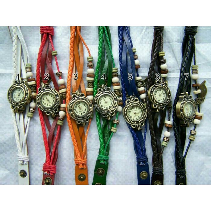 Jam Tangan Tali Gelang Tribal Vintage Etnik