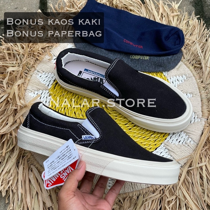 Vans slip on hitam putih OG Waflle DT Import quality