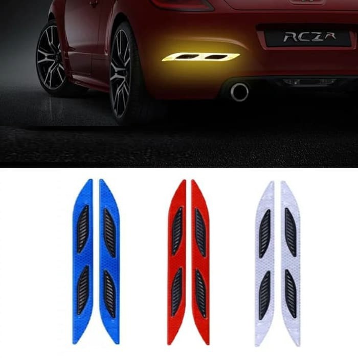 3D Sticker Reflector Carbon (2 Pcs) Body Guard | Stiker Bumper Mobil