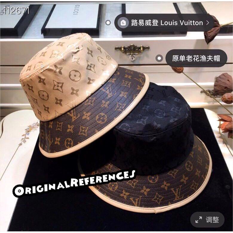 Topi LOUIS VUITTON Bucket Hat  QWE 50  topi batam impor murah cantik grosir sale promo original