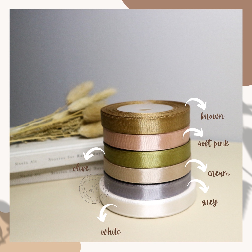 

Pita satin satu meter 1/2 inch 1,27 cm pita satin kado hadiah hampers