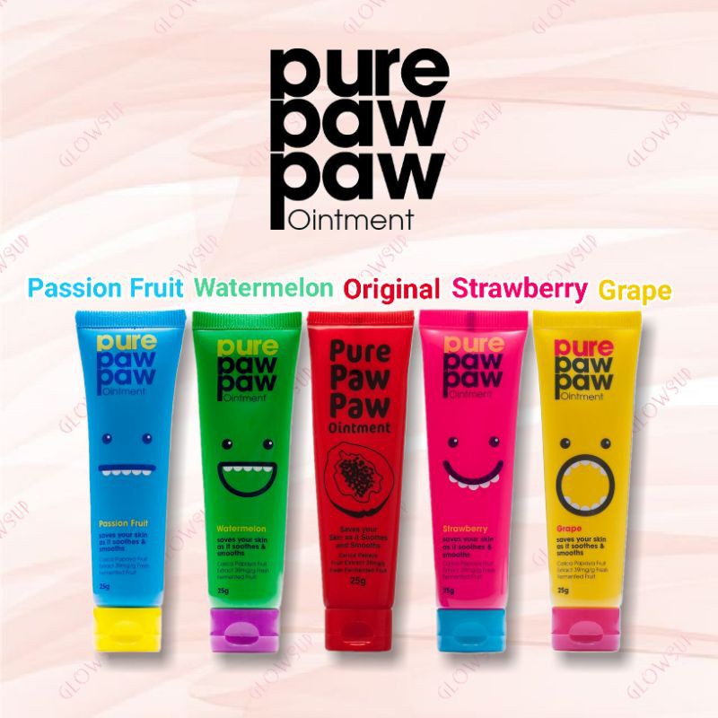(COD) BPOM Pure Pawpaw Paw Paw Ointment 25gr Lipbalm Like Lucas PawPaw Original Papaya Strawberry Gr