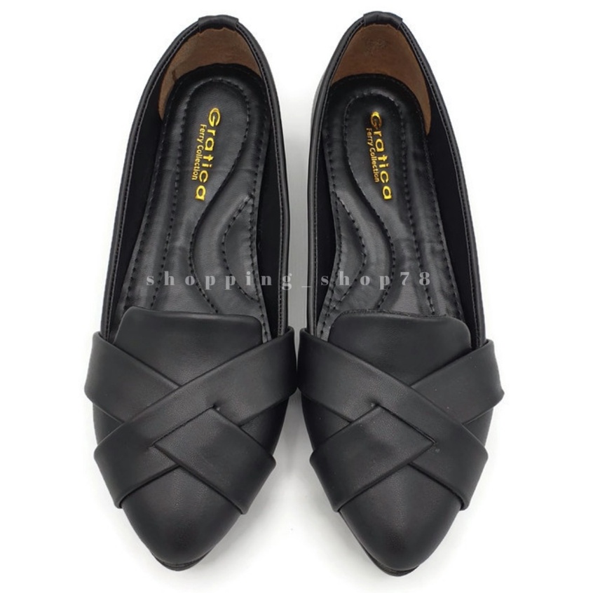 Sepatu Wanita Flat Shoes Silang Dasi Gratica BO5 SD