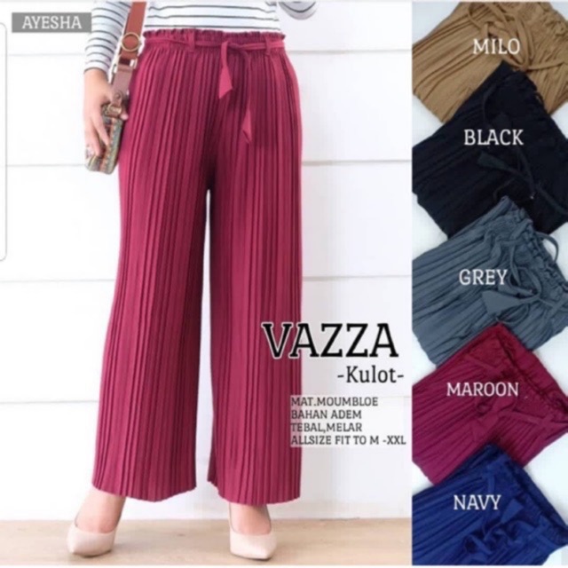 VAZZA PLISKET/ CANTIKA PLISKET / KULOT PLISKET / GROSIR KULOT