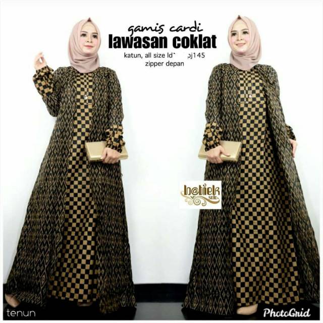 Gamis Cardi LAWASAN COKLAT