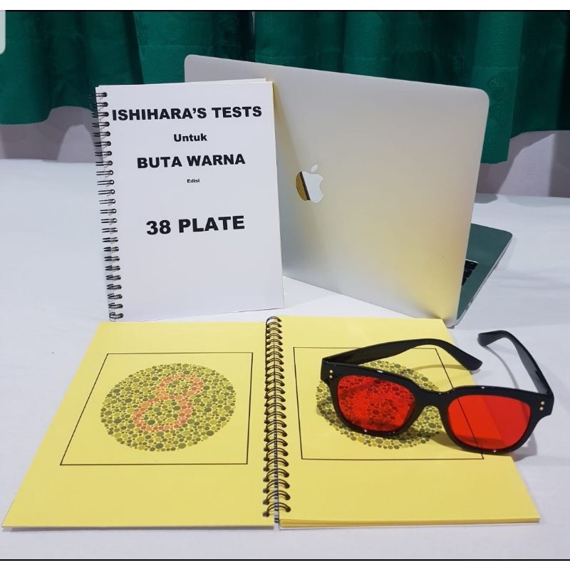 buku buta warna 38 plate dan kacamata buta warna