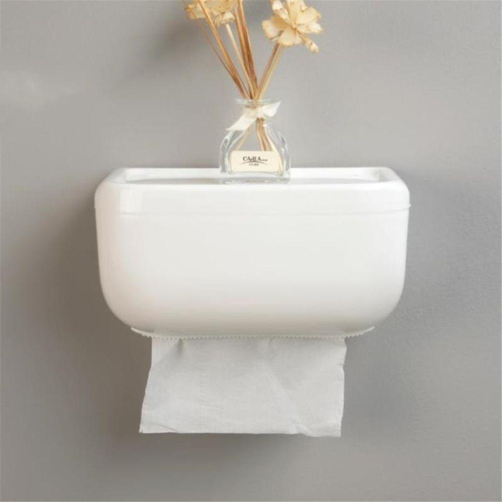 Populer Roll holder Paper Organizer Kotak Penyimpanan Tempel Dinding Kertas