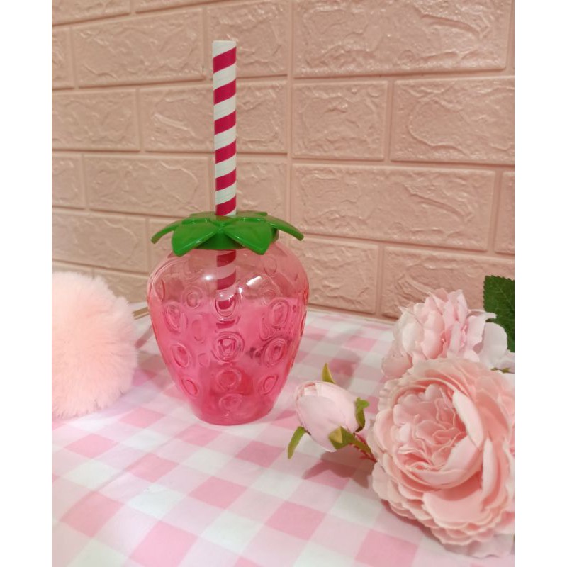 BOTOL MINUM STRAWBERRY TEMPAT MINUM UNIK-6
