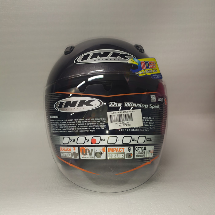 Helm INK Centro Polos Solid Gunmetal | Halfface | Original-2