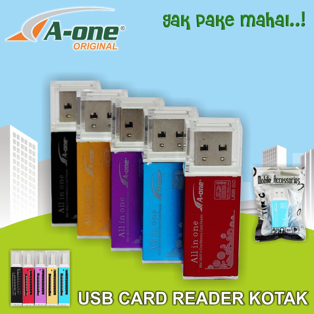 Card Reader Multi 4 in 1 Crom Kotak