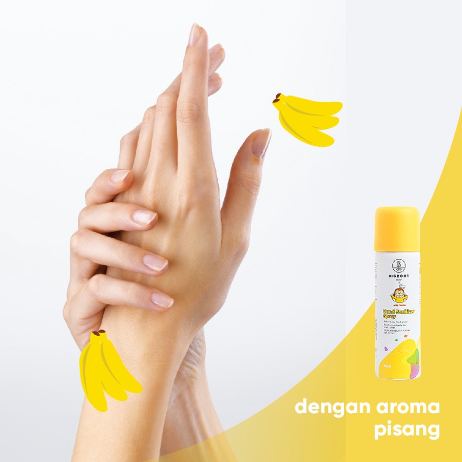 Hand Sanitizer Spray Food Grade Aman untuk Anak Bigroot Care 50ml