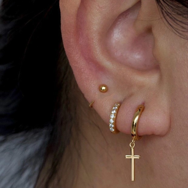 925 Silver Needle Stud Simple Minimalist Style Earring Jewelry