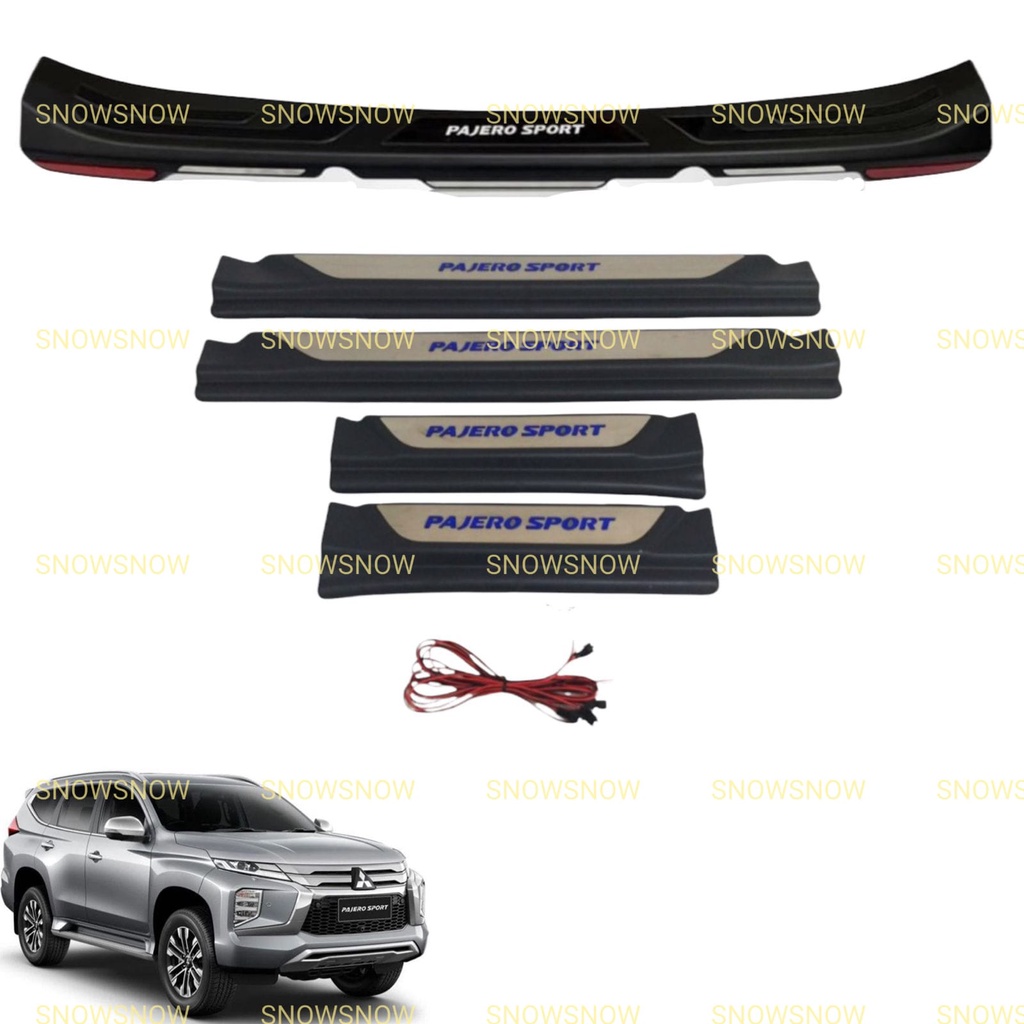 Paket Sillplate Samping Belakang All New Pajero 2021 2022 UP Hitam Reflektor Lampu