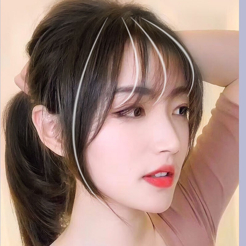 PN poni clip natural korea jepang bang hair clip klip rambut palsu extension