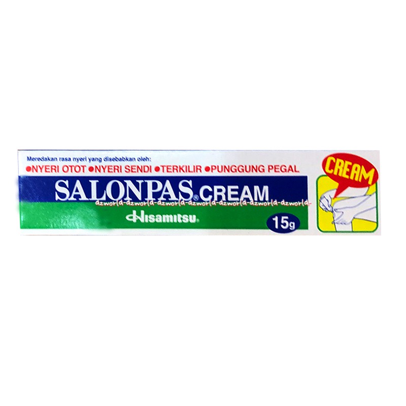 Salonpas Cream 15gr Salep Cream Untuk Nyeri Otot Sendi Terkilir Keseleo Punggung Pegal Hisamitsu