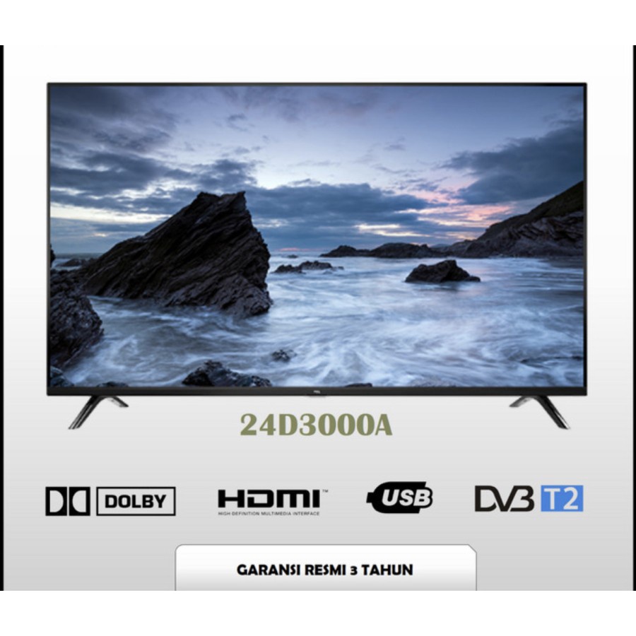 TCL LED 24 INCH 24D3000A DIGITAL TV USB MOVIE 24D3000