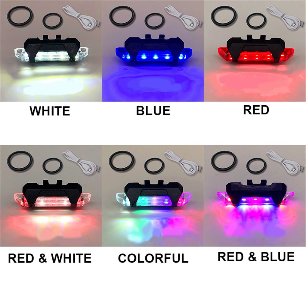 SH8-2 New Multiple Colour Style Lampu Belakang Sepeda LED USB Rechargeable Waterproof Style LED Tail Grab