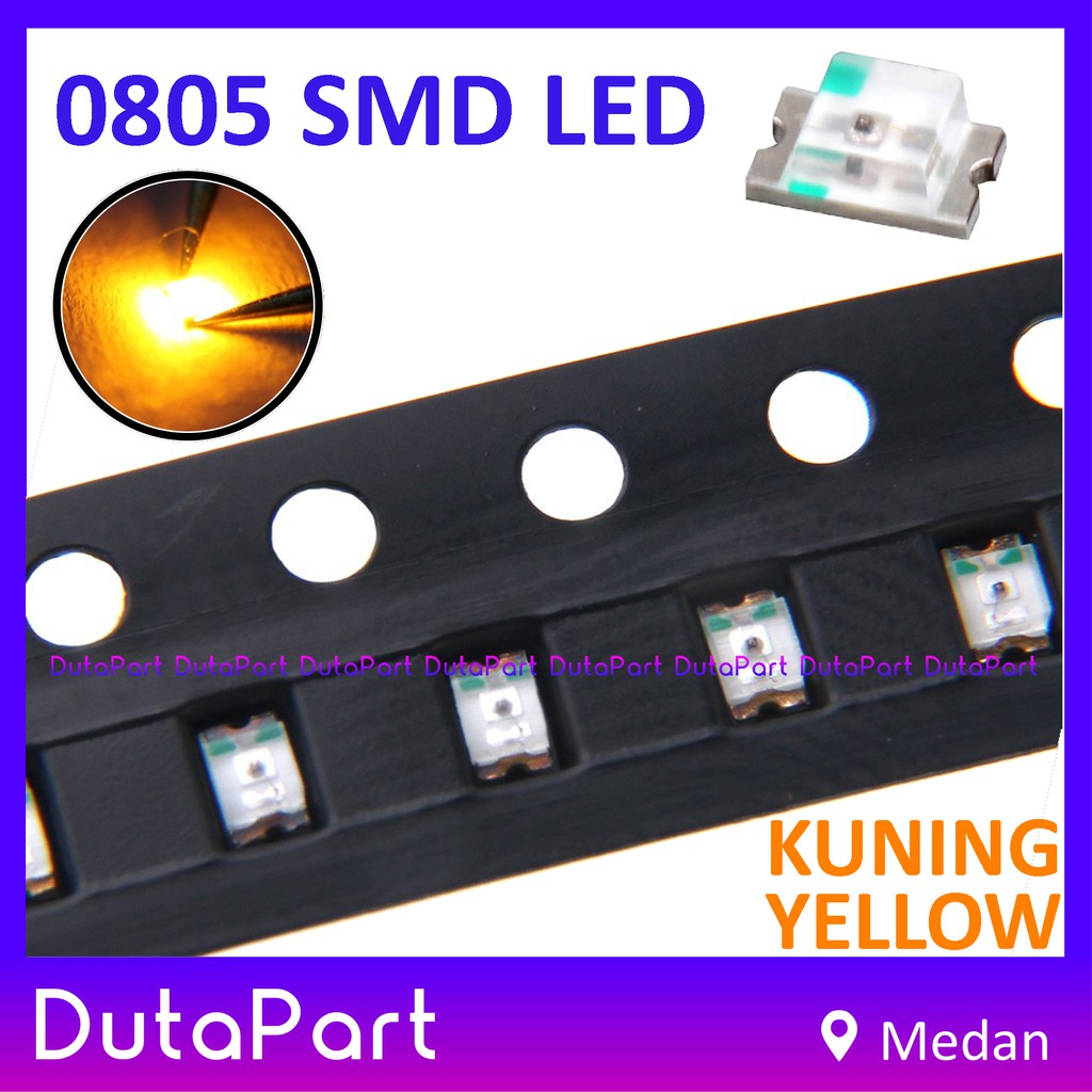 0805 SMD SMT LED KUNING YELLOW Super Bright KUALITAS BAGUS