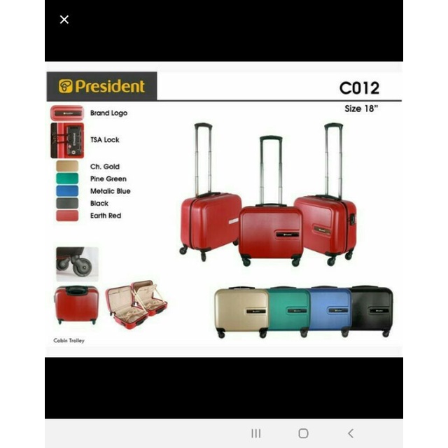 koper president tsa 18 inch