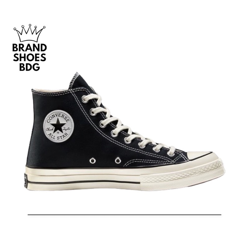 Sepatu Converse Original Chuck Taylor 70s High Black White Egret 100% Original