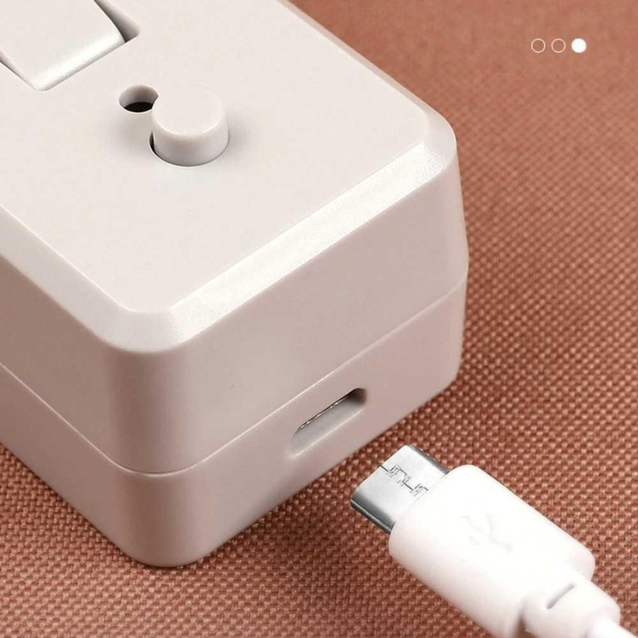 Alat Perekat Plastik Mini Hand Heat Sealer Press USB Recharge - LK-702 - White