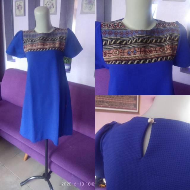 Preloved dress biru BCA