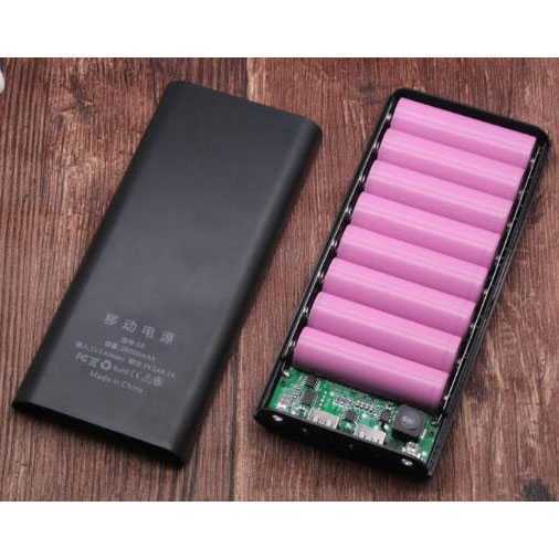 Taffware DIY Power Bank Case USB Type C Dual Output &amp; LCD 8x18650 C13