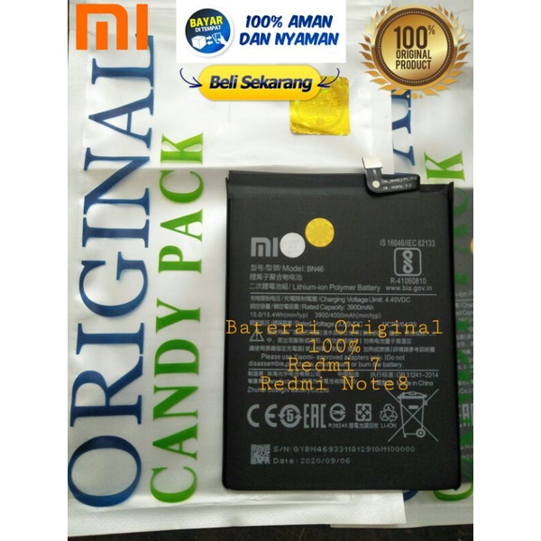 Batrai Bn46 Redmi Note8/ Redmi 7 Ori 100% baterai redmi note8 baterai redmi 7 batrai BN46
