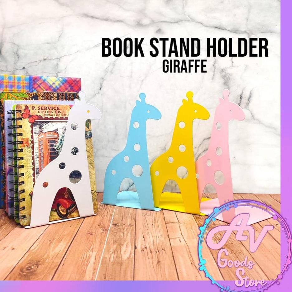 

J Book Stand / Sandaran Buku / Penyangga buku / pembatas buku / Book end fancy besi (2pcs) ™➭ 74[str