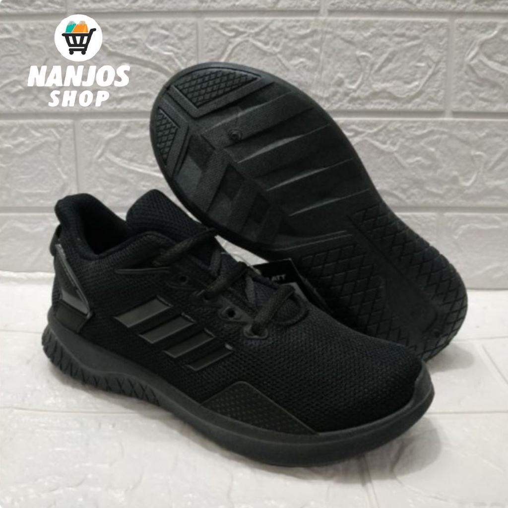 Sepatu Sneaker Stylish Unisex Pria Wanita Sekolah Kerja SD-SMA Pro ATT PI 600 Hitam Full