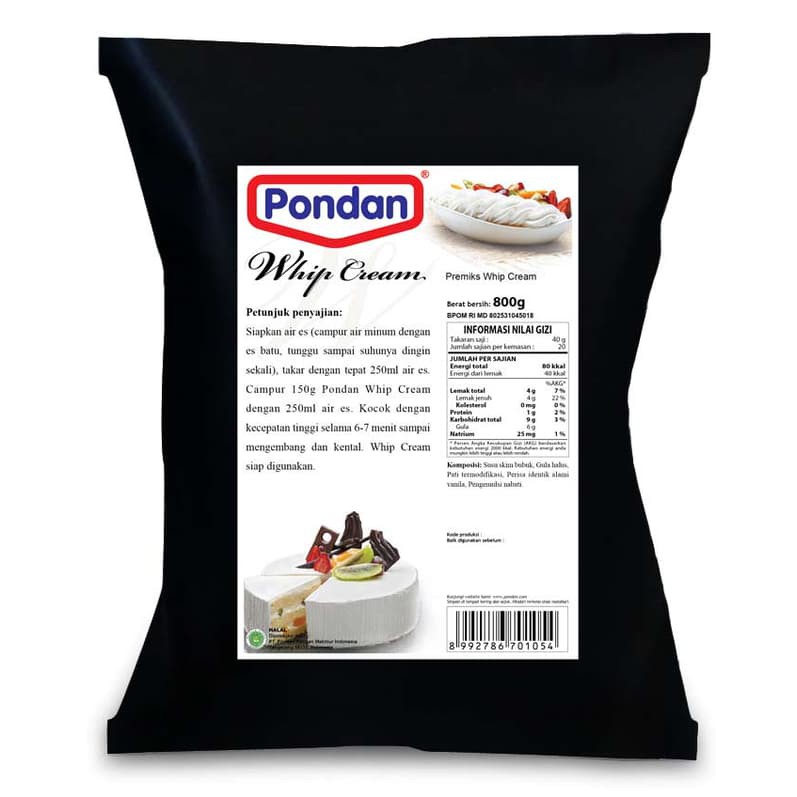

Pondan Whip Cream (bulky)