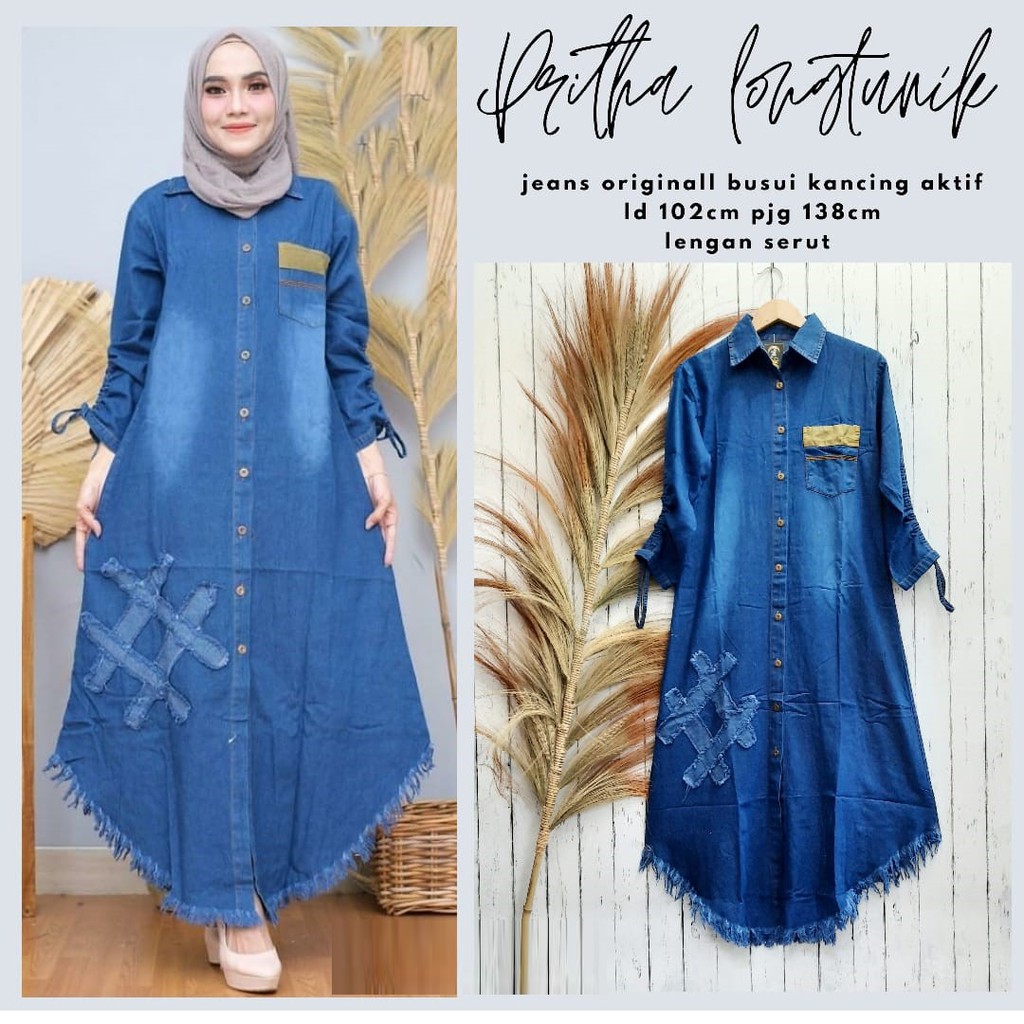 LESTI LONG TUNIK PITHA JEANS BR