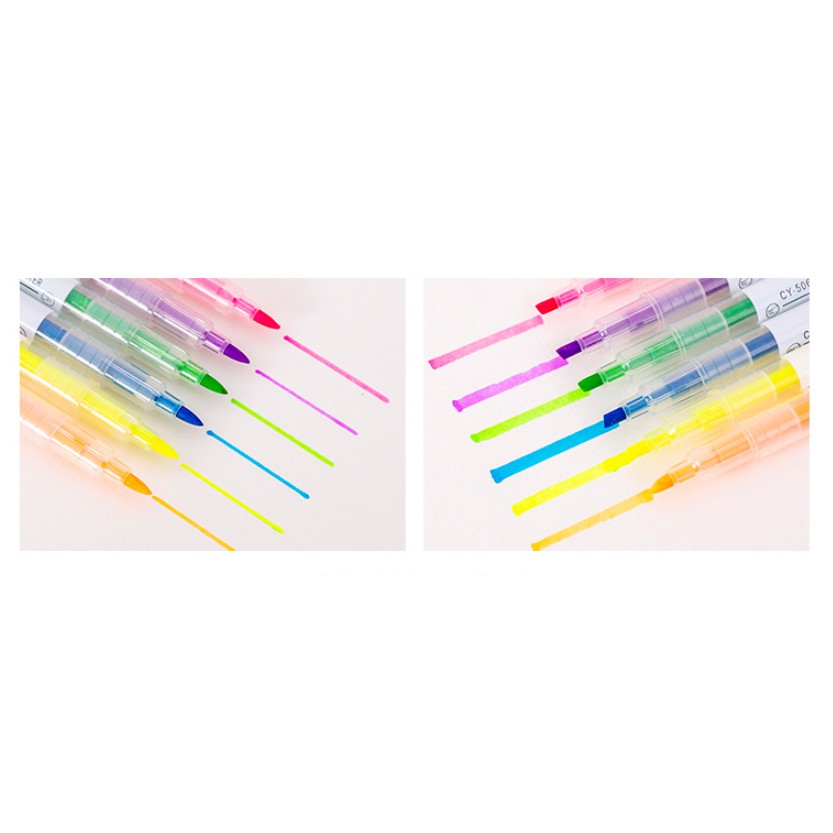 Set Stabilo Warna DOUBLE SIDE Isi 6 in 1 / Set Highlighter Warna Isi 6in1 / Stabillo Warna-Warni Set