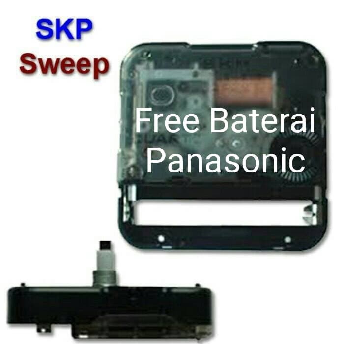 Mesin Jam Dinding Seiko SKP Model Sweep Free Baterai + Jarum