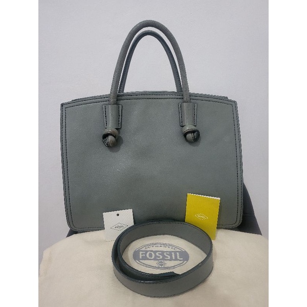 fossil steel blue bag second