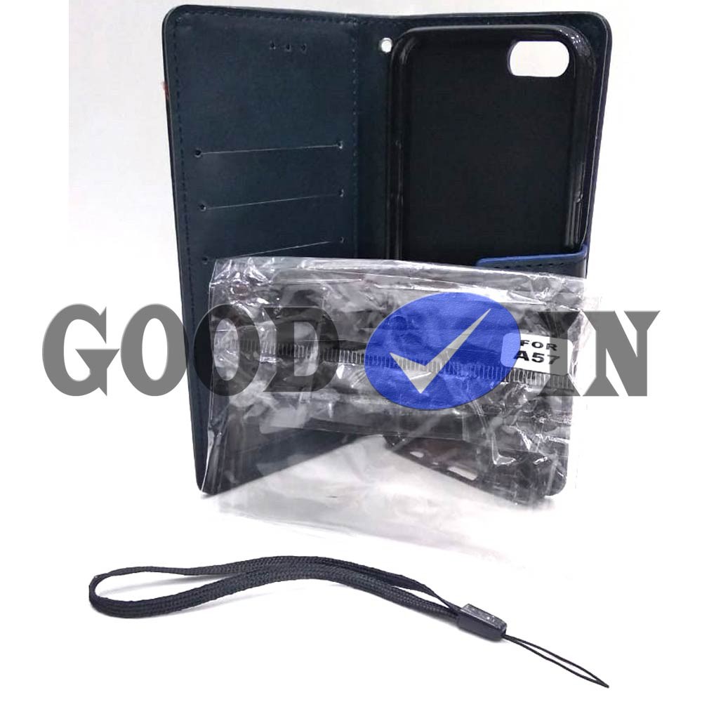 Flip Case - Flip Polos - Case Dompet Kulit Polos - Case Oppo A57