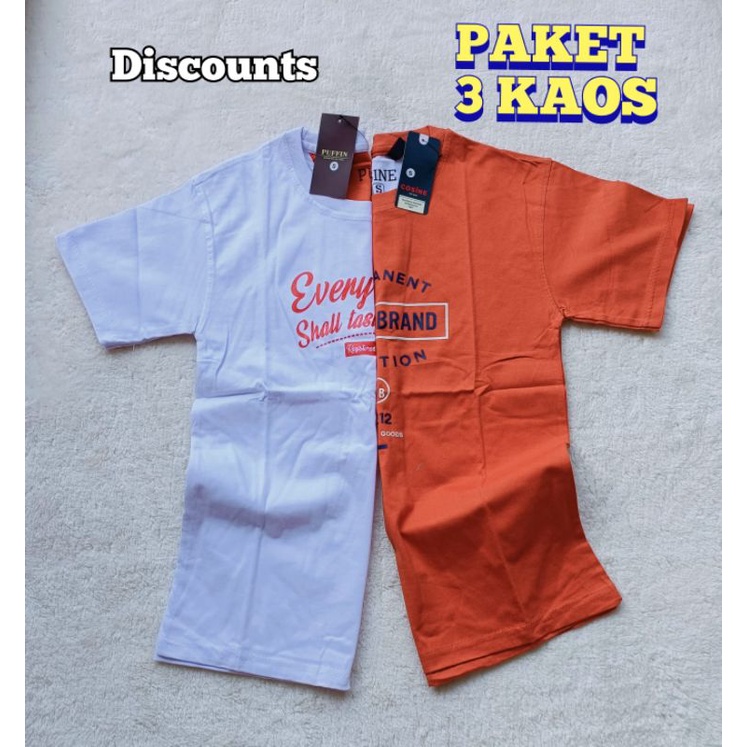 PROMO // KAOS ANAK TANGGUNG / KAOS ANAK REMAJA// DEWASA PUFFIN COSSIN// BAJU ANAK TANGGUNG 10-13 TAH