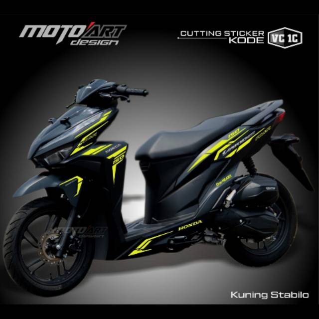 Cutting Sticker Honda Vario 150 Th 2019 Bahan Oracal Kuning Stabilo Kode Vc1c Shopee Indonesia