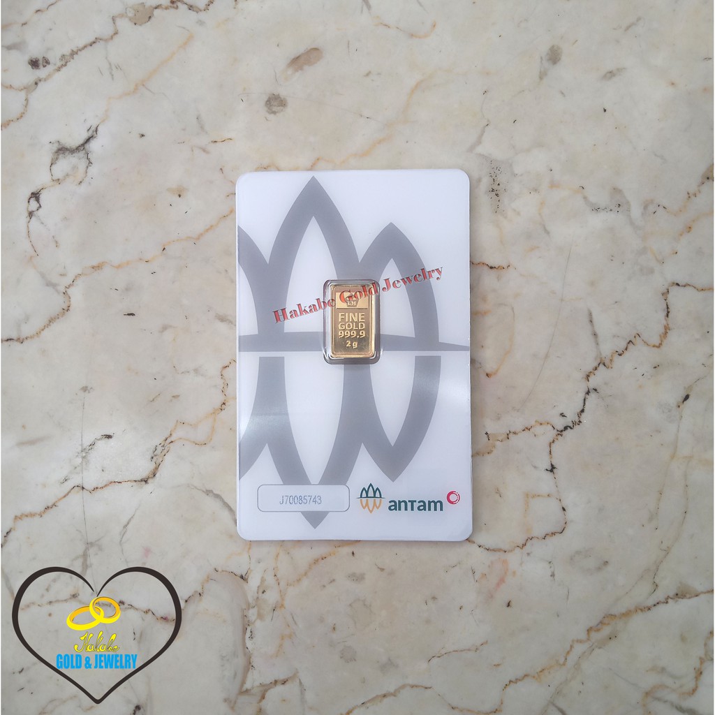 Emas Batangan ANTAM Logam Mulia 24K Gold Bar Gold Fine Gold 2 Gram