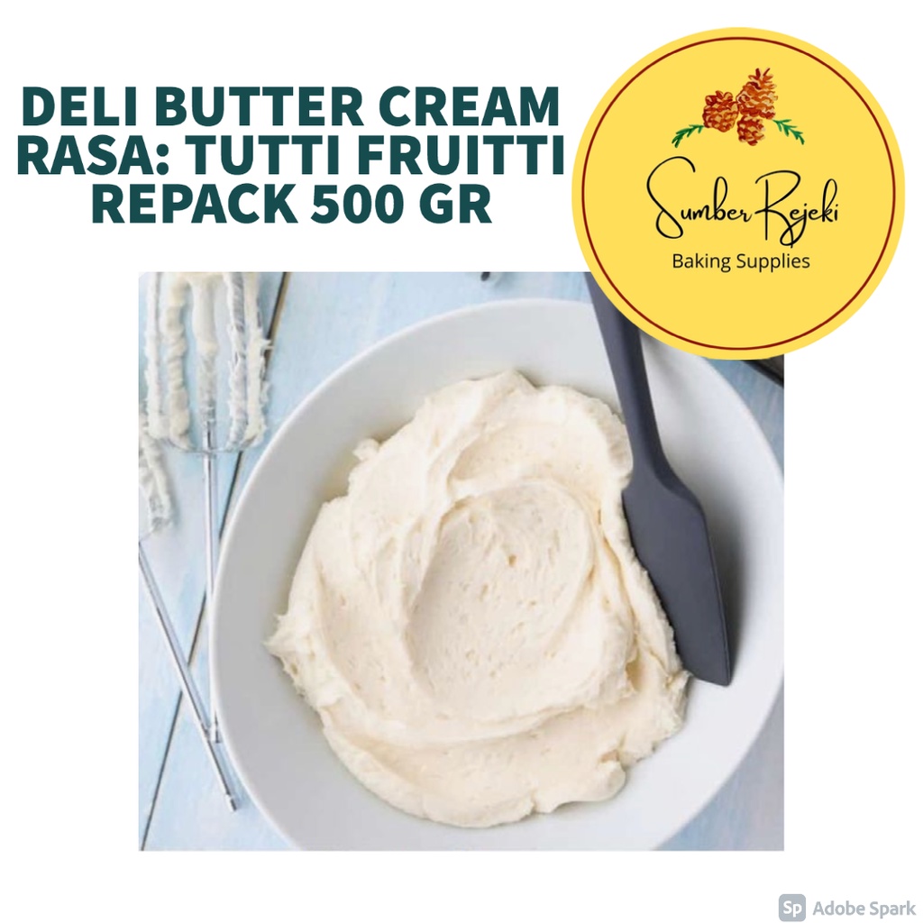 

Deli Butter Cream | Buttercream Rasa Tutti Friuitti / Tuty Fruity 500 GR / 500gr