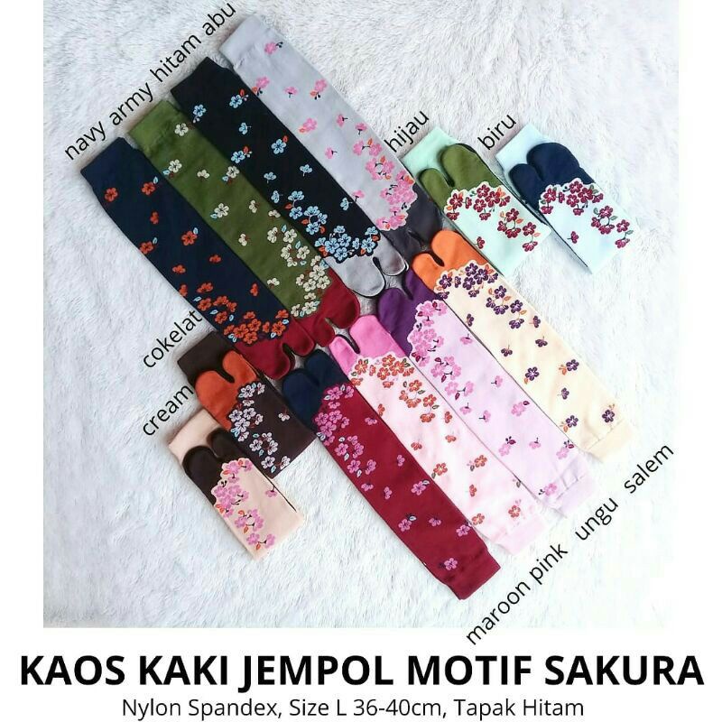 1 Lusin (12 pcs) Kaos Kaki Jempol Motif Tapak Hitam Size L Nylon Spandex, Paket Usaha Grosir Lusinan Murah Free Kemasan Plastik