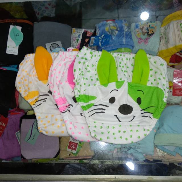 12pcs Celana Dalam Bayi 2-4 Tahun GOLDEN NICK Kuping | CD Anak Perempuan Lucu | Open Sorex Grosir