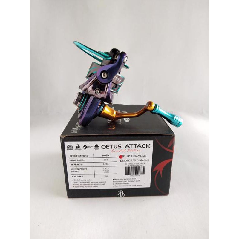 REEL CETUS ATTACK DEVILCRAFT 800SW LIMITED EDITION DAN SALTWATER WEAPON