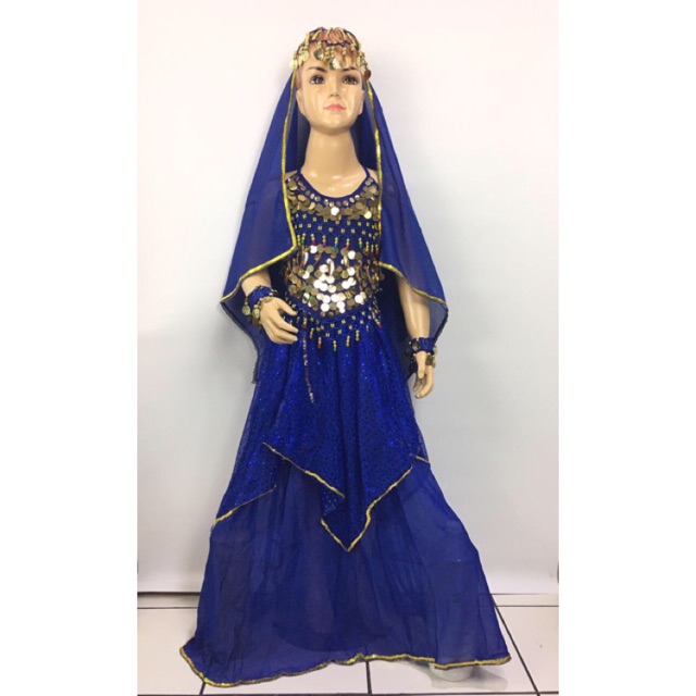 Belly dance stelan rok panjang anak kostum tari dance senam fitness zumba halloween india aladin
