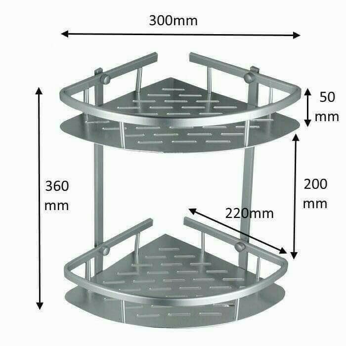 [UNIK88] RAK SUDUT TOILET ALUMINIUM #HB271