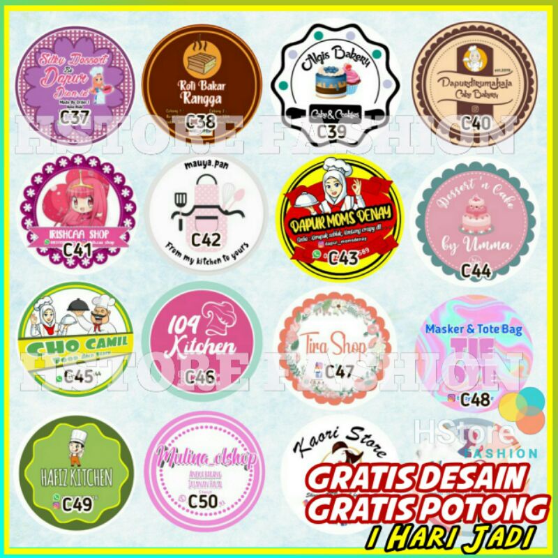 CETAK STIKER LABEL LOGO OLSHOPMU DESAIN GRATIS