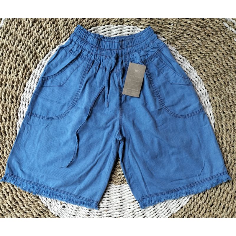 Kulot Pendek Semi Jeans 3/4 Celana Pendek Hotpants