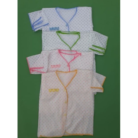 12pc BAJU BAYI LENGAN PENDEK Putih Sablon, Bayi Lengan pendek Bahan Cotton Newborn Baby Unisex